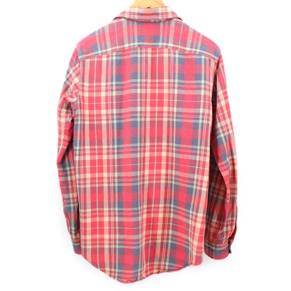 VTG Polo Ralph Lauren Shirt Cotton  Flannel Plaid Button Up Long Slv Men's Small - Picture 14 of 16